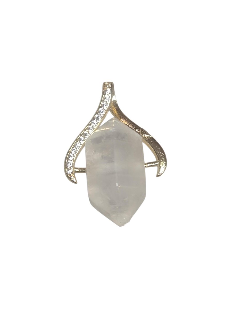 rozenkwarts edelsteenhanger.
