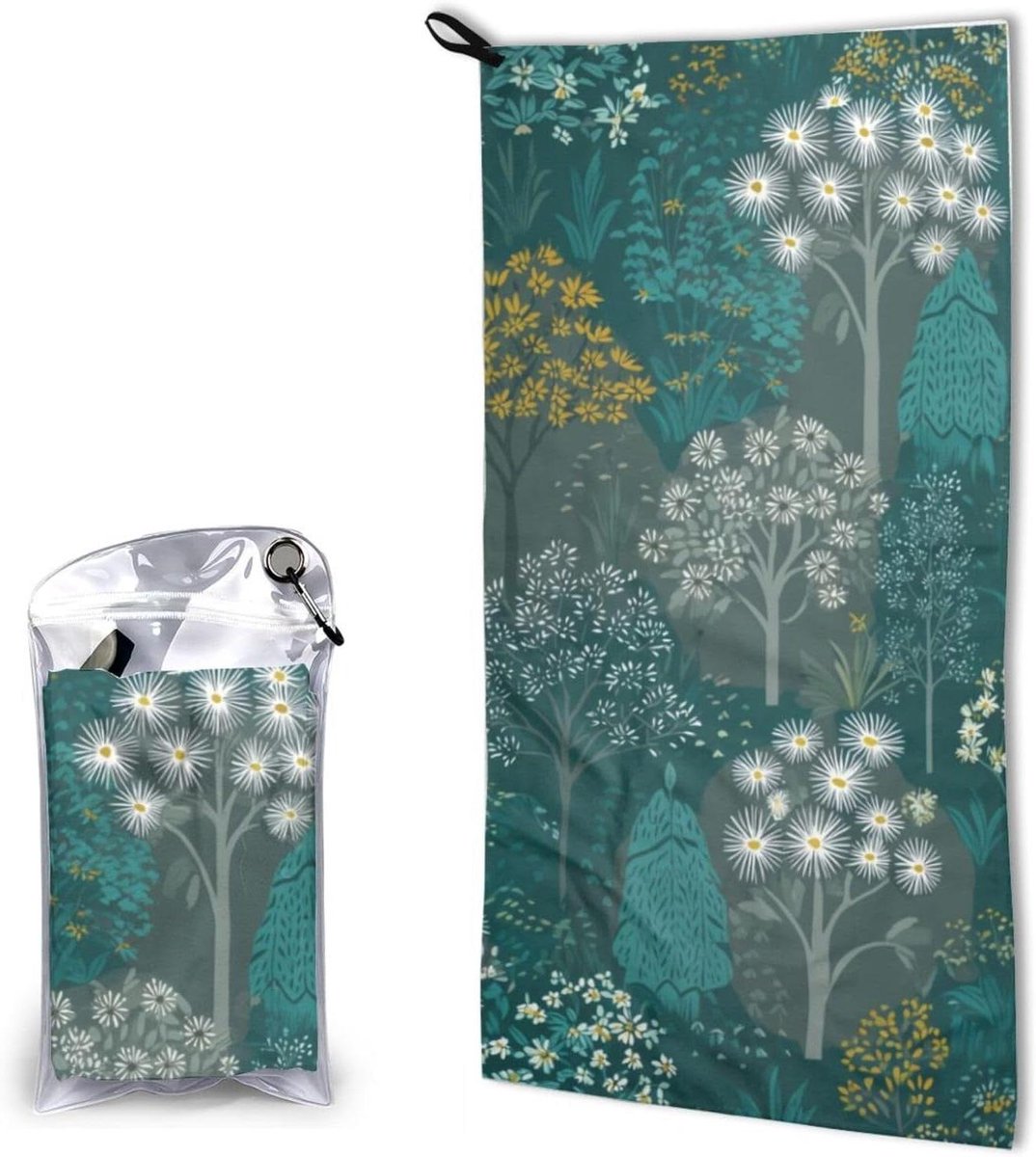 Microvezel Handdoek - Sneldrogende Doek - Actief Leven - Compact Opbergzakje - 80 x 40 cm - Meerkleurig