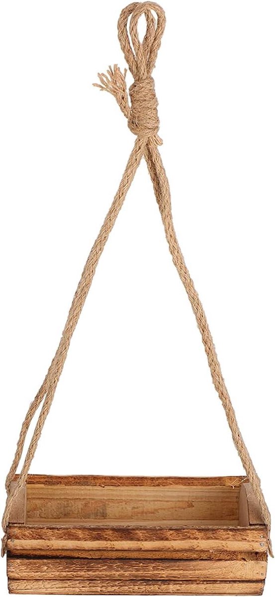 Houten Bloembak - Wanddecoratie Planter - Bloemen Schikken - Scandinavische Stijl - 1 Stuk - Houtkleur