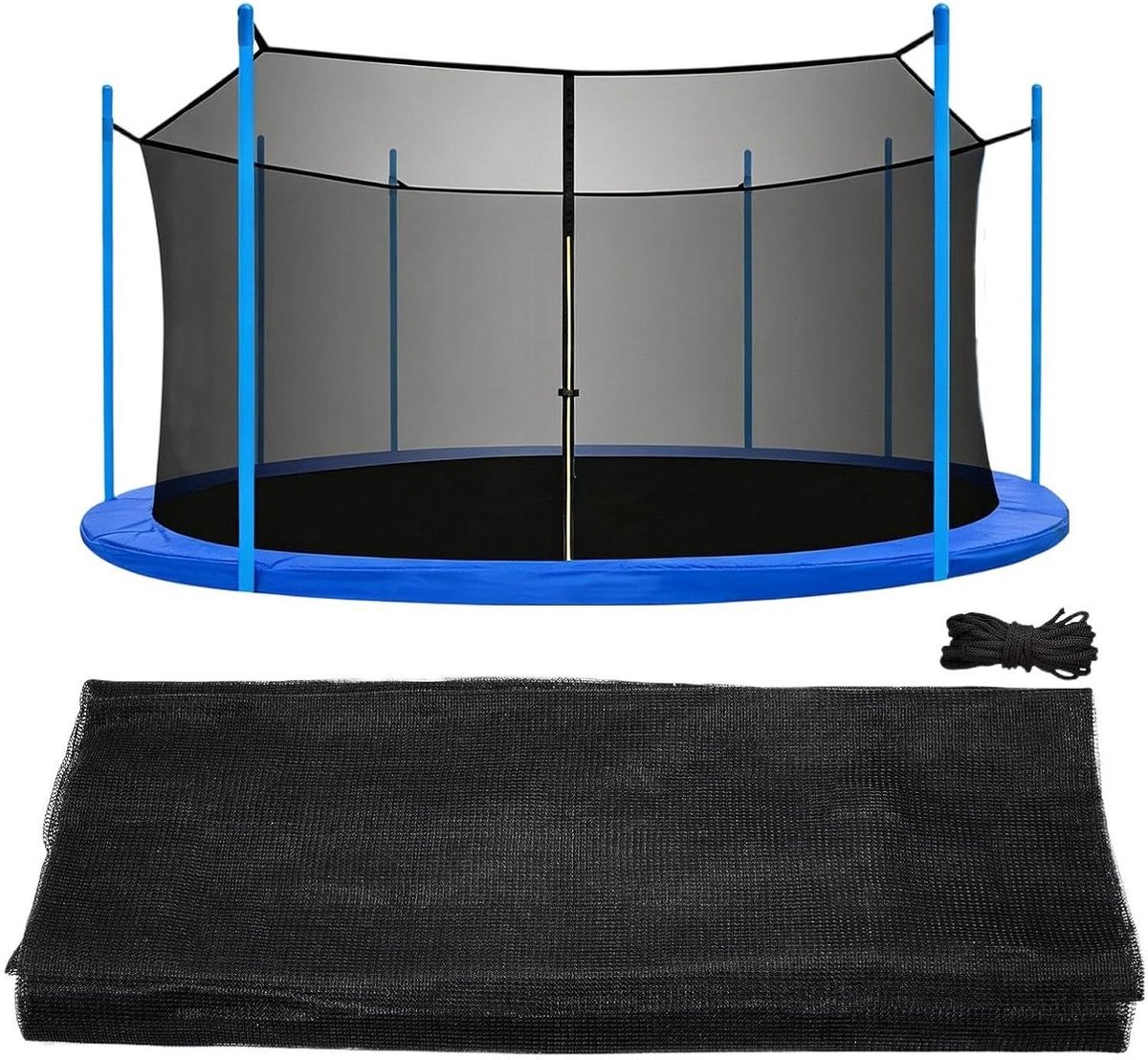 Trampoline Veiligheidsnet - Trampoline Omheining - Veilig Springen - Scheurbestendig Ontwerp - 14 voet - Zwart