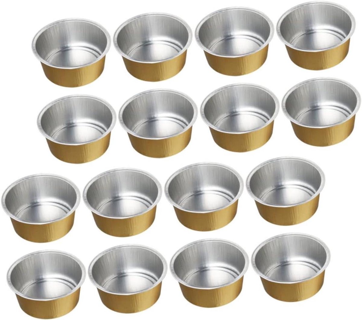 Wax Smelt Schalen - Wax Container Aluminium - Ontharen - Goudkleurig - 5 x 5 x 6 cm - Goud