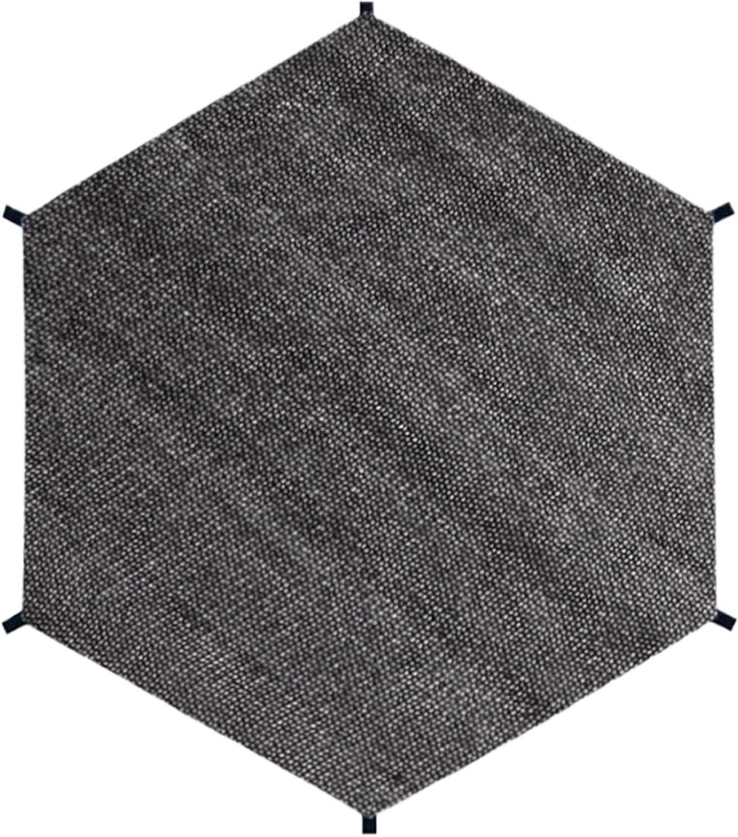 Trampoline Schaduwhoes - Veiligheidsnet Zonnedak - Bescherming Tegen Zon - Ademend Mesh Materiaal - 14FT - Zwart