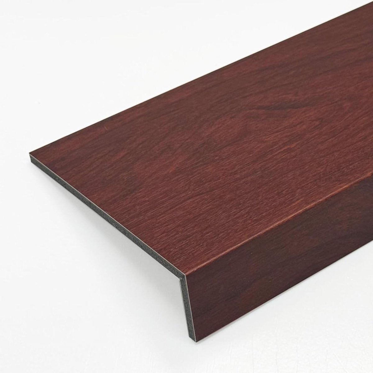 Vensterbankhoes - Vensterbank afwerking - Vensterbank beschermen - Donkere houtnerf - 160 x 20 cm - Houtnerf