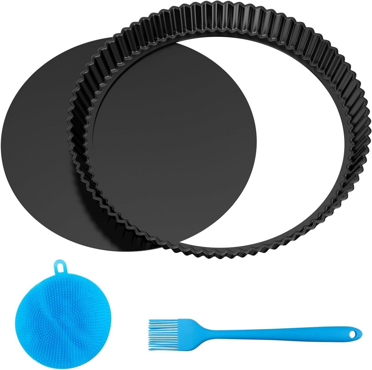 Taartvorm - Ronde bakvorm - Taarten bakken - Afneembare bodem - 28 cm - Zwart