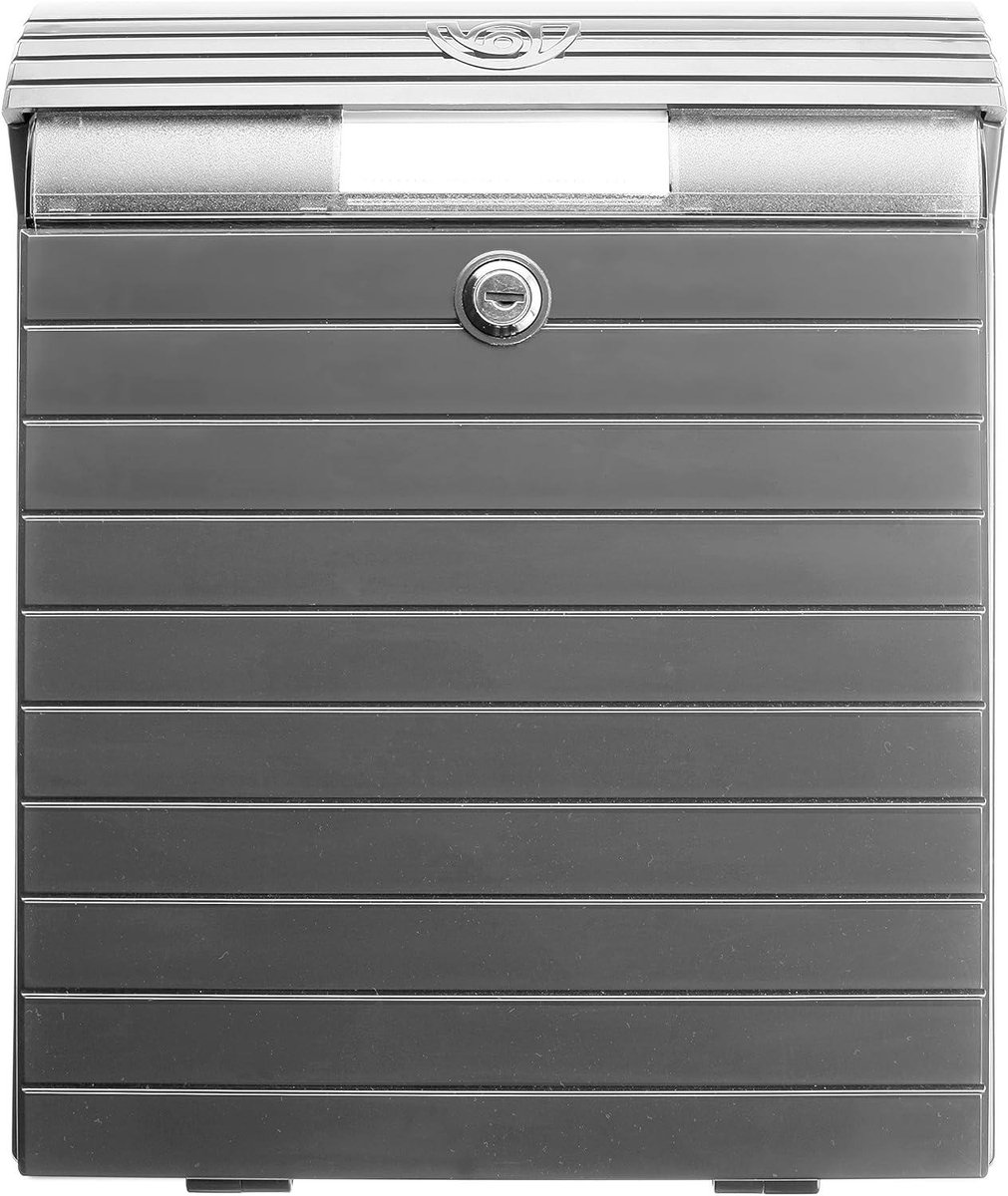 Brievenbus Buiten - Postbak - Post Ontvangen - UV bescherming - 38.8 cm Hoog - Grijs