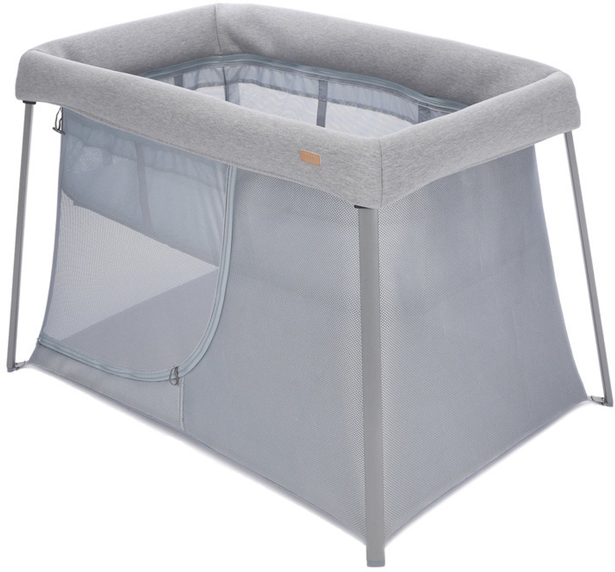Béaba Eazy Sleep 3-in-1 Reisbed - Luxe Campingbedje & Box - Vanaf Geboorte tot 4 Jaar - Wieg, Ledikant & Box - Ademend Mesh - Inclusief 2 Matrassen & Reistas - Lichtgewicht 6,8kg - Grijs