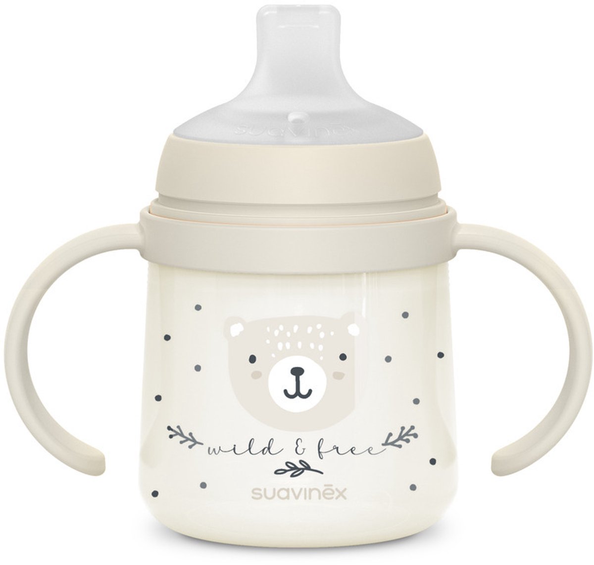 Suavinex Wild & Free Beker Met Handvaten - 150ml - 6Mnd+ - Grijs