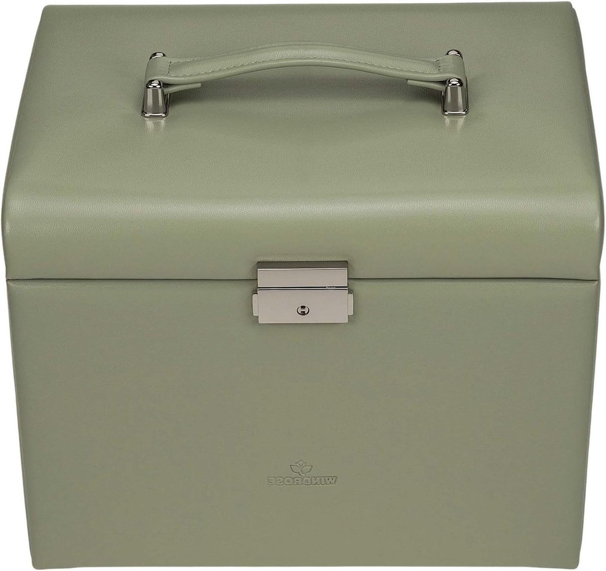 Juwelendoos - Sieraden opberger - Sieraden organiseren - Veel compartimenten - 25x20x19 cm - Saliegroen