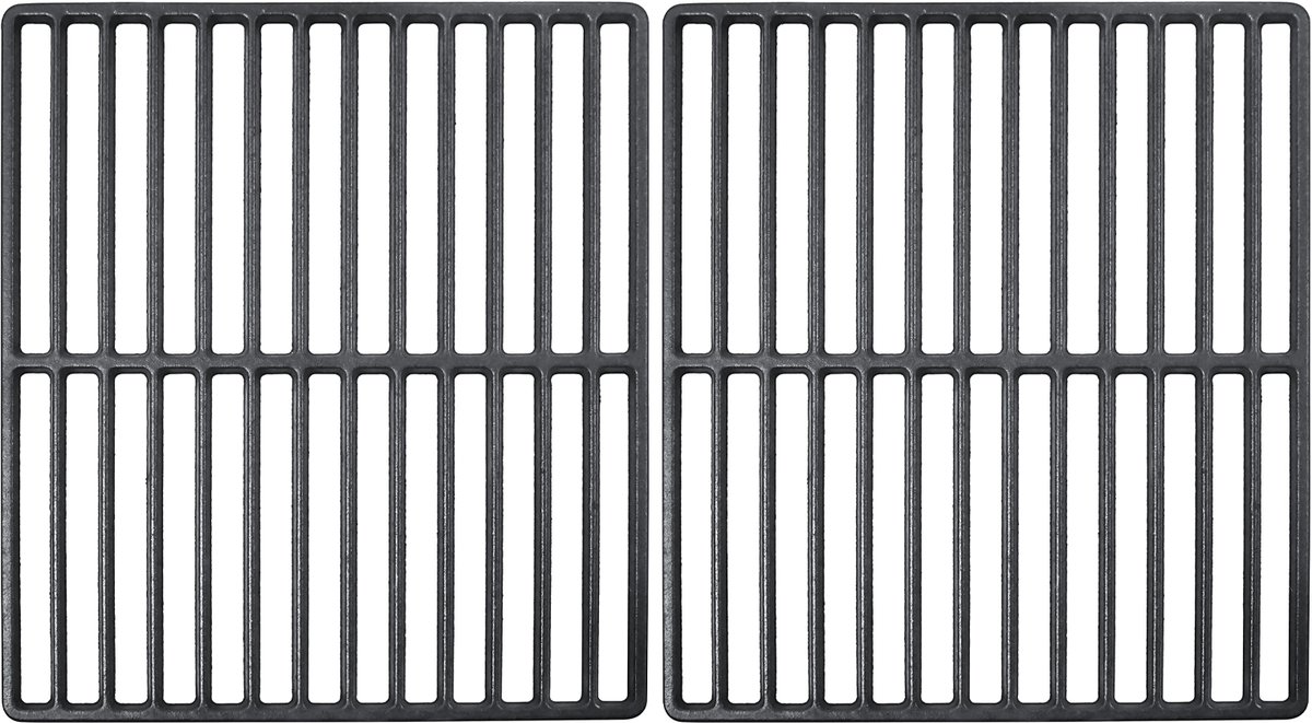 TAINO BRANDO 4+1 Gietijzeren grillroosterset (2-delig) – 60x34 cm – Accessoire voor gasgrill