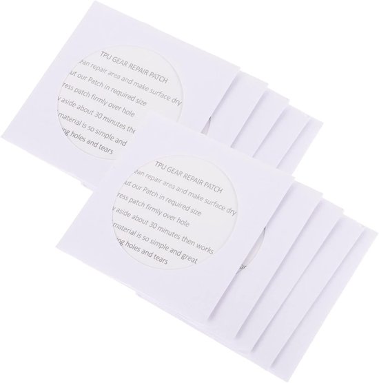 Reparatie Pleisters - Zelfklevende Stickers - Opblaasbare Producten - Waterbestendig TPU Materiaal - 75 Stuks - Wit — afbeelding 5