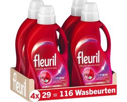 Fleuril Color - Vloeibaar Wasmiddel - Gekleurde Was - 4x29 Wasbeurten - Voordeelverpakking