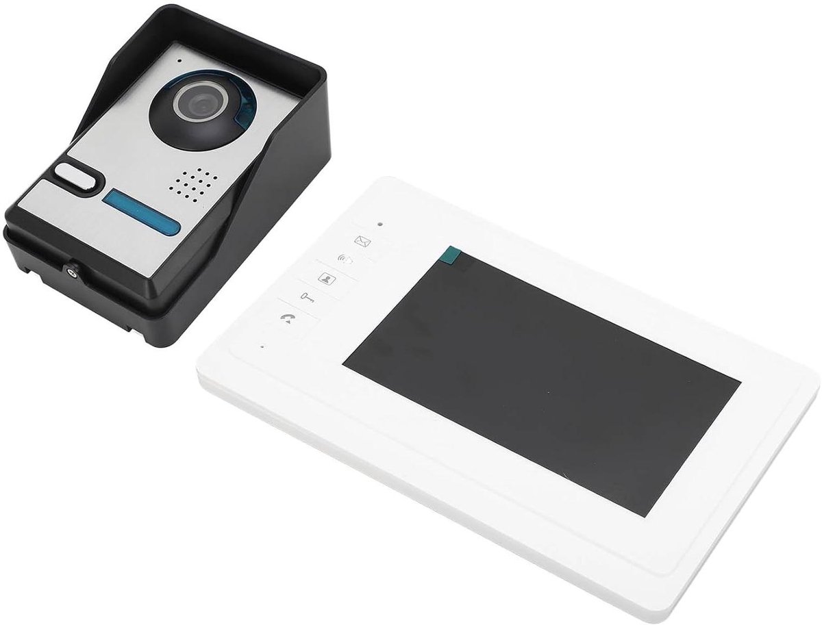 Video Deurtelefoon Deurbel - Intercom Systeem - Veilige Toegang - 140 Graden Kijkhoek - 7 inch Scherm - Wit
