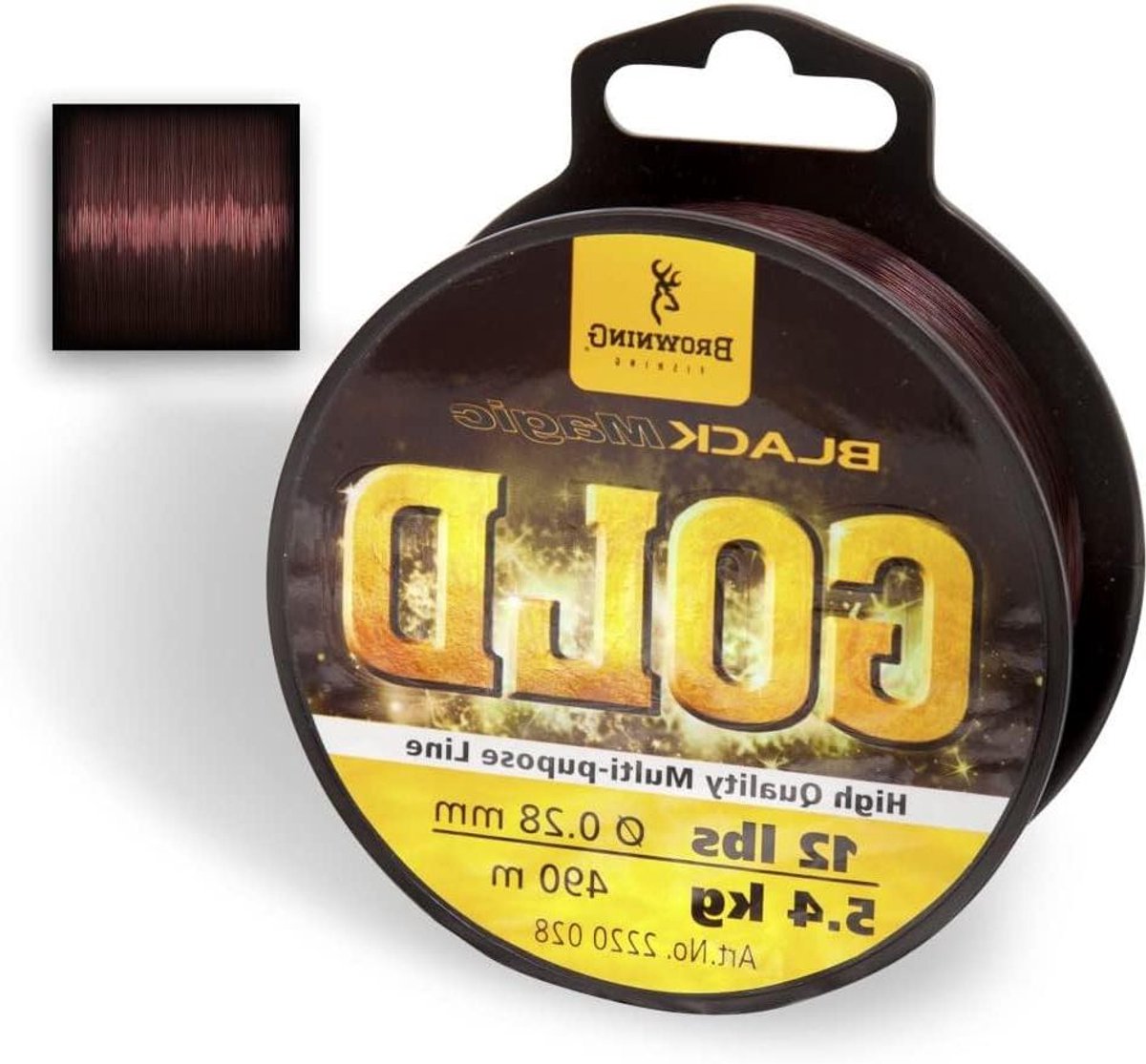 Monofilament Vislijn - Viskoord - Vissen op water - Grote spoel - 017 mm - Donkerbruin