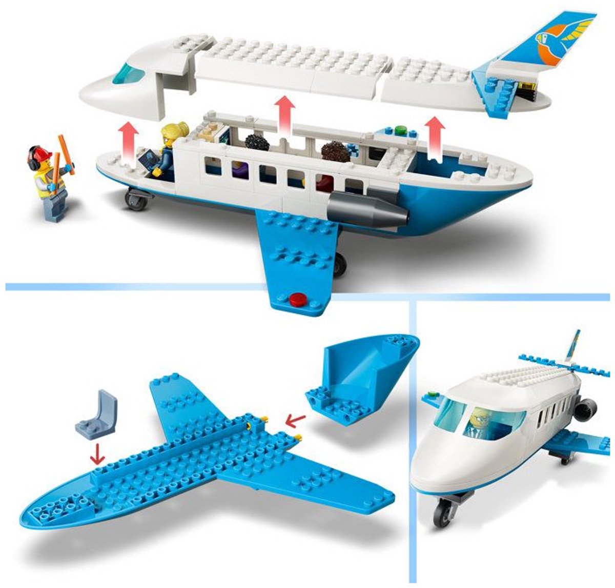 LEGO City Passagierstoestel Vliegtuig Speelgoed voor Kinderen Vanaf 4 Jaar 60492 — afbeelding 11