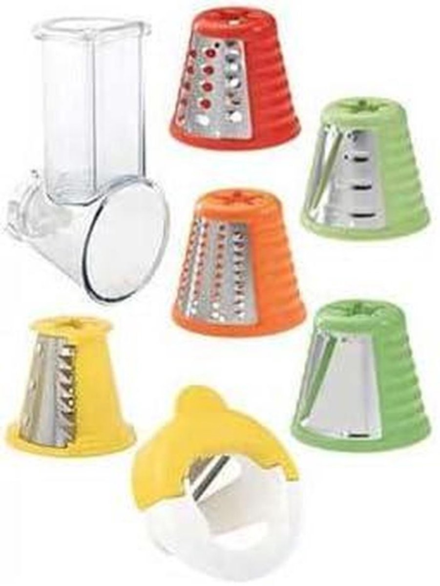 Keukenmachine Accessoires - Rasp Cone Set - Voedsel Bereiden - Complete Cone Set - Diverse Maten - Wit