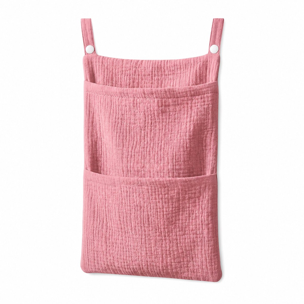 Vavida Box Organizer - Opbergzak - 2 Vakken - Box - Babykamer - Kinderkamer - Roze - 47 x 21 cm