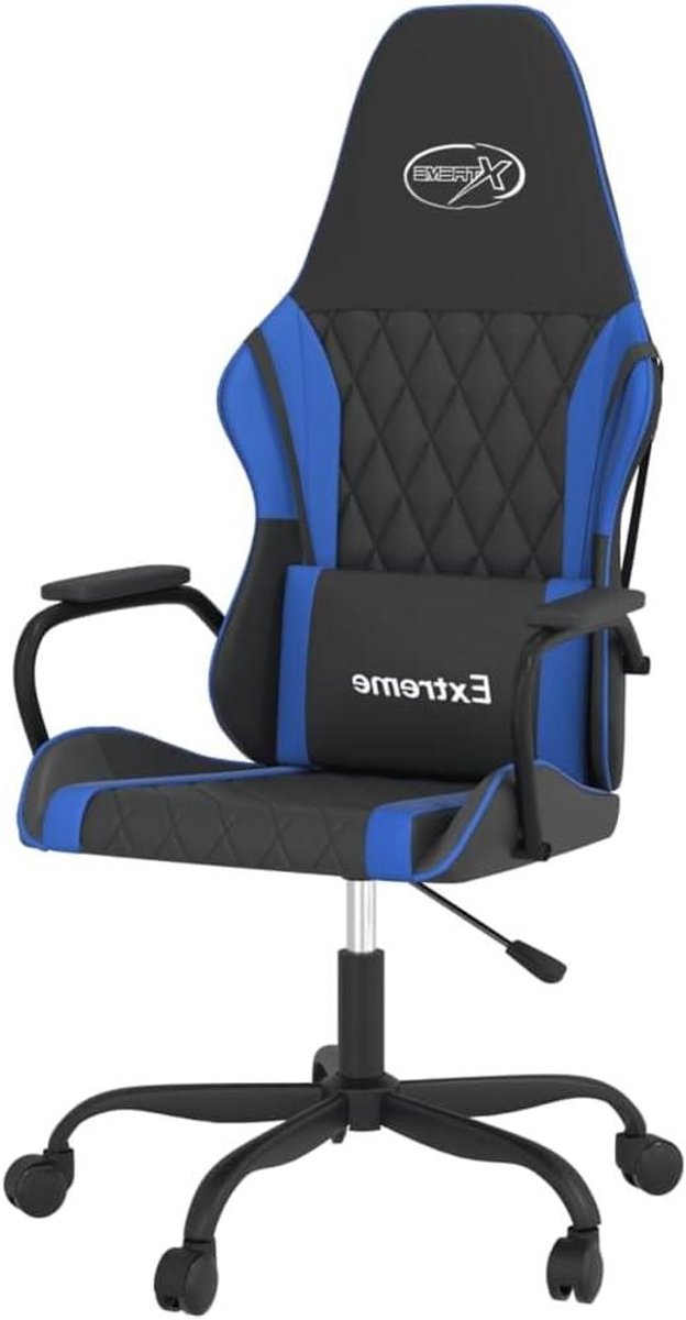 vidaXL Massage gaming chair faux leather black and blue TV chair office chair recliner computer chair adjustable chair gaming chair gaming chair