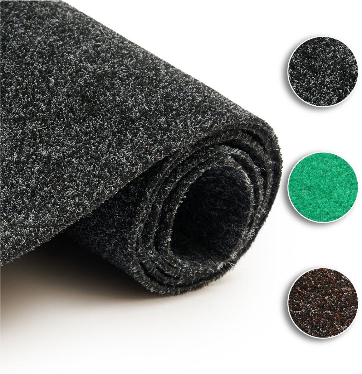 Tapiso Vera Kunstgras Zwart 4 mm Balkon Tuin Terras Grastapijt Maat- 200x200
