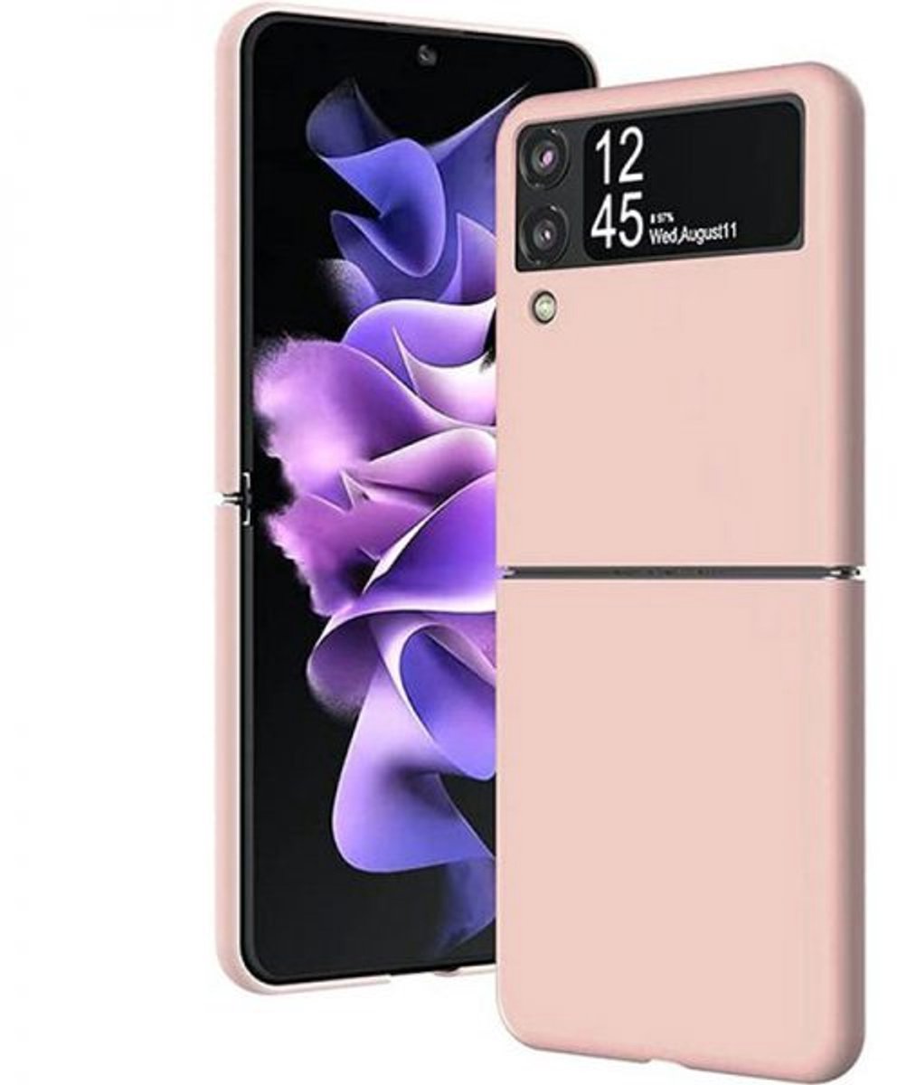 Samsung Galaxy Z Flip 4 Goud Roze Achterkant Hoesje
