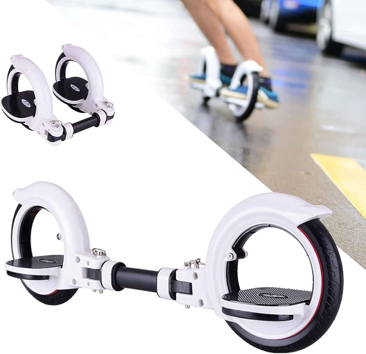 Twee Wiels Scooter - Snake Board - Vrij Bewegen - 360 Graden Draaibaar - 76 cm Lengte - Zwart