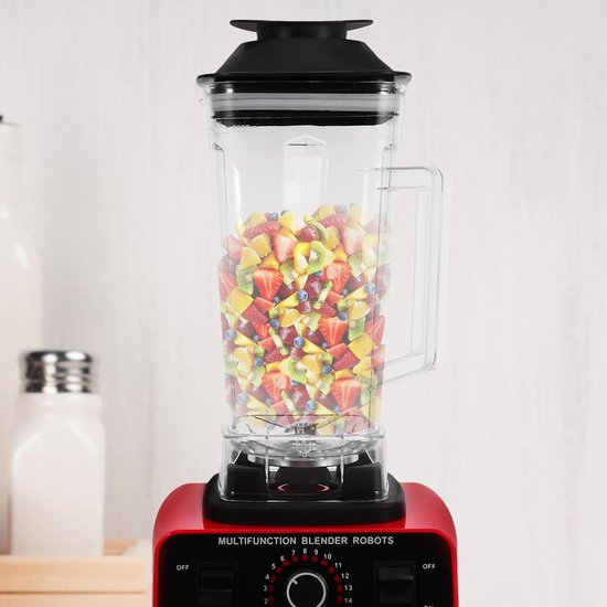 Blender Cups Met Deksel - Mixer Bekers Reserveonderdelen - Smoothies Maken - Transparant Plastic - 2 Liter - Transparant — afbeelding 4