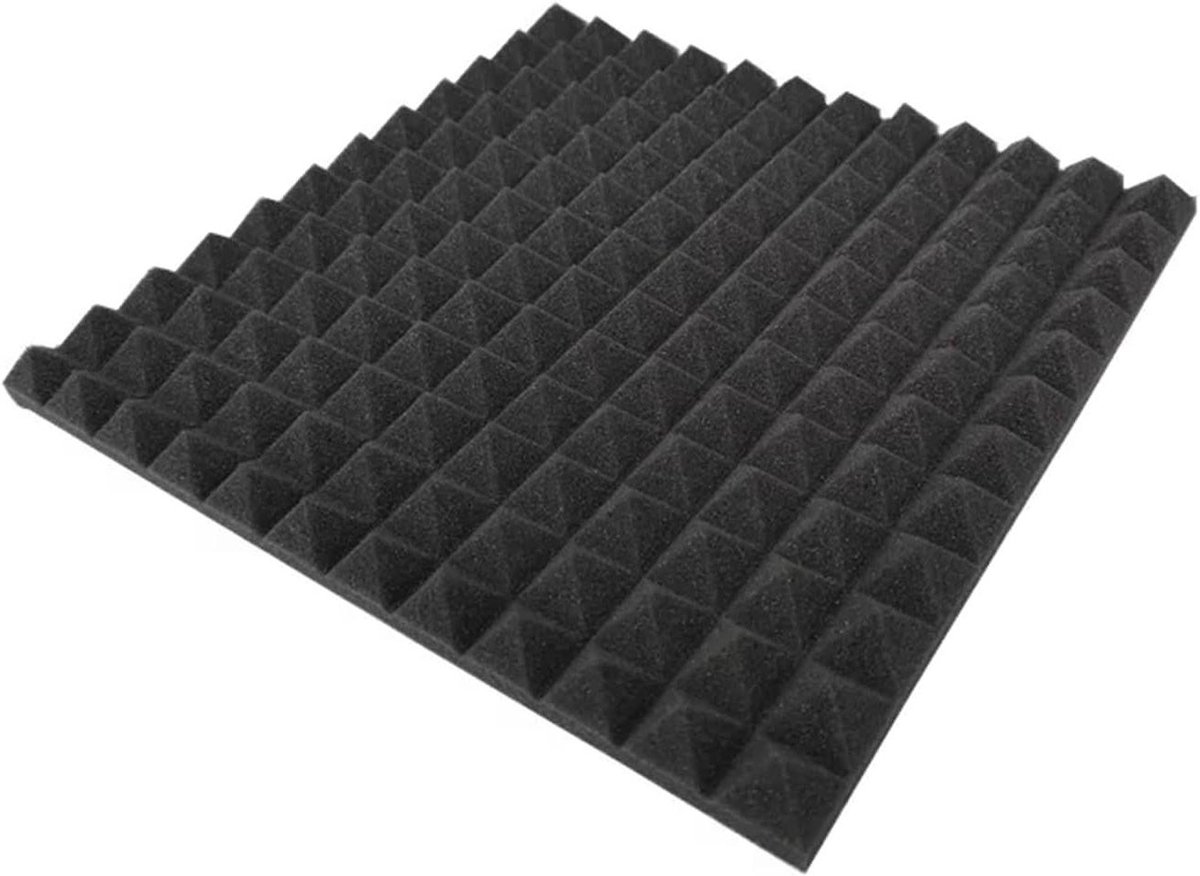 Akoestisch Schuim - Geluidsisolatie Panelen - Ruimte Verbeteren - Hoge Dichtheid - 24 Stuks - Zwart
