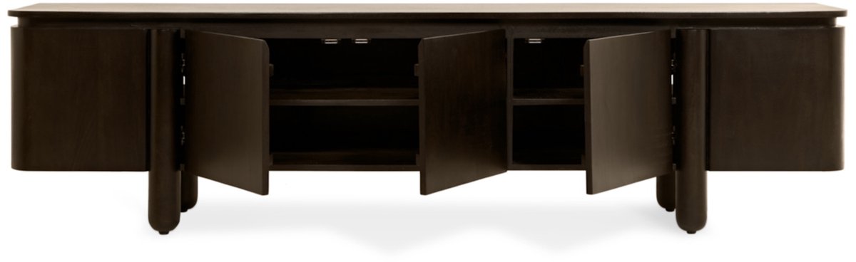 Giga Living Tv-meubel Rondo Donkerbruin 210cm - Giga Meubel