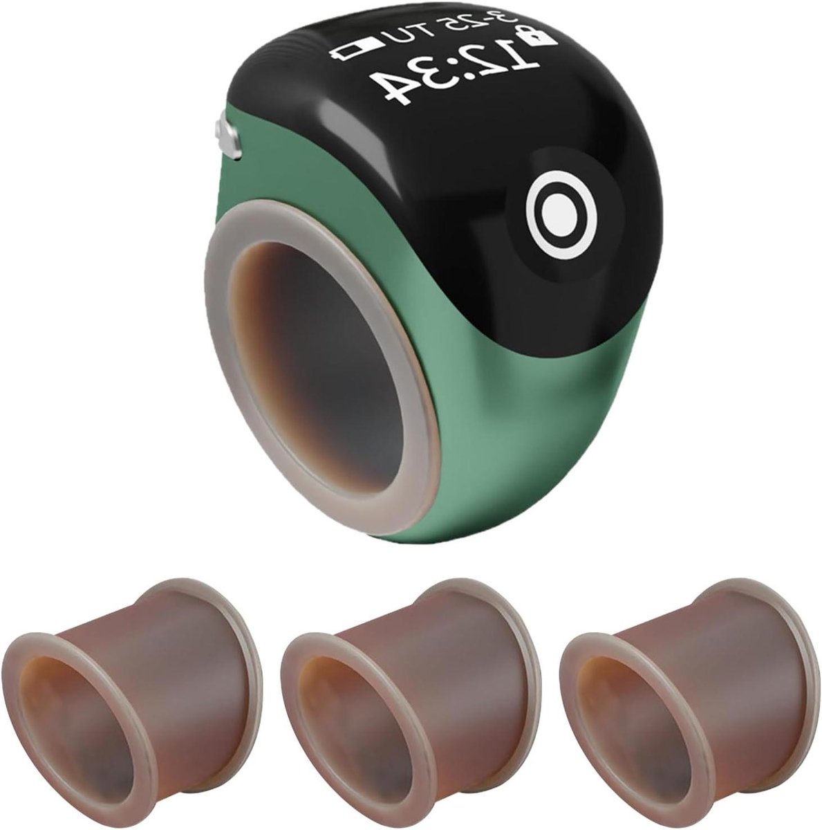 Vinger Teller - Tel Ring - Activiteiten Bijhouden - App Connectie - 6x6x4 cm - Groen