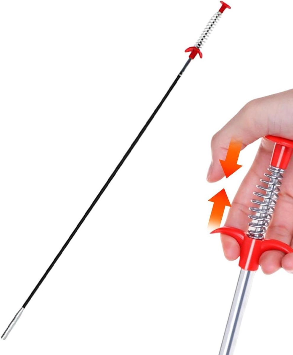 Rioolontstopper - Afvoer Hulpstuk - Leidingen Ontstoppen - Flexibele Klauw - Tot 1.6 Meter - Metaal
