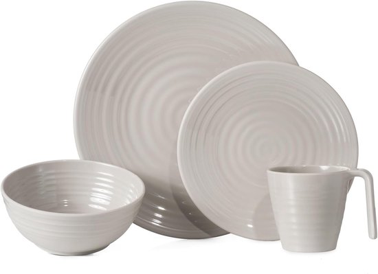 Kampeer Servies Set - Picknick Tafelgerei - Buiten Eten - Bijna Onbreekbaar - Voor 4 Personen - Koffie Design — afbeelding 5
