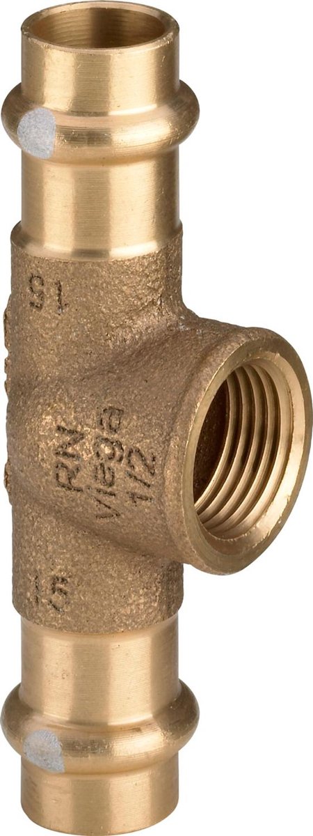 Viega Profipress S-T-stuk, d1 28, Rp 1/2, d2 28 roodkoper of siliciumbrons Model 4517.2, 628666