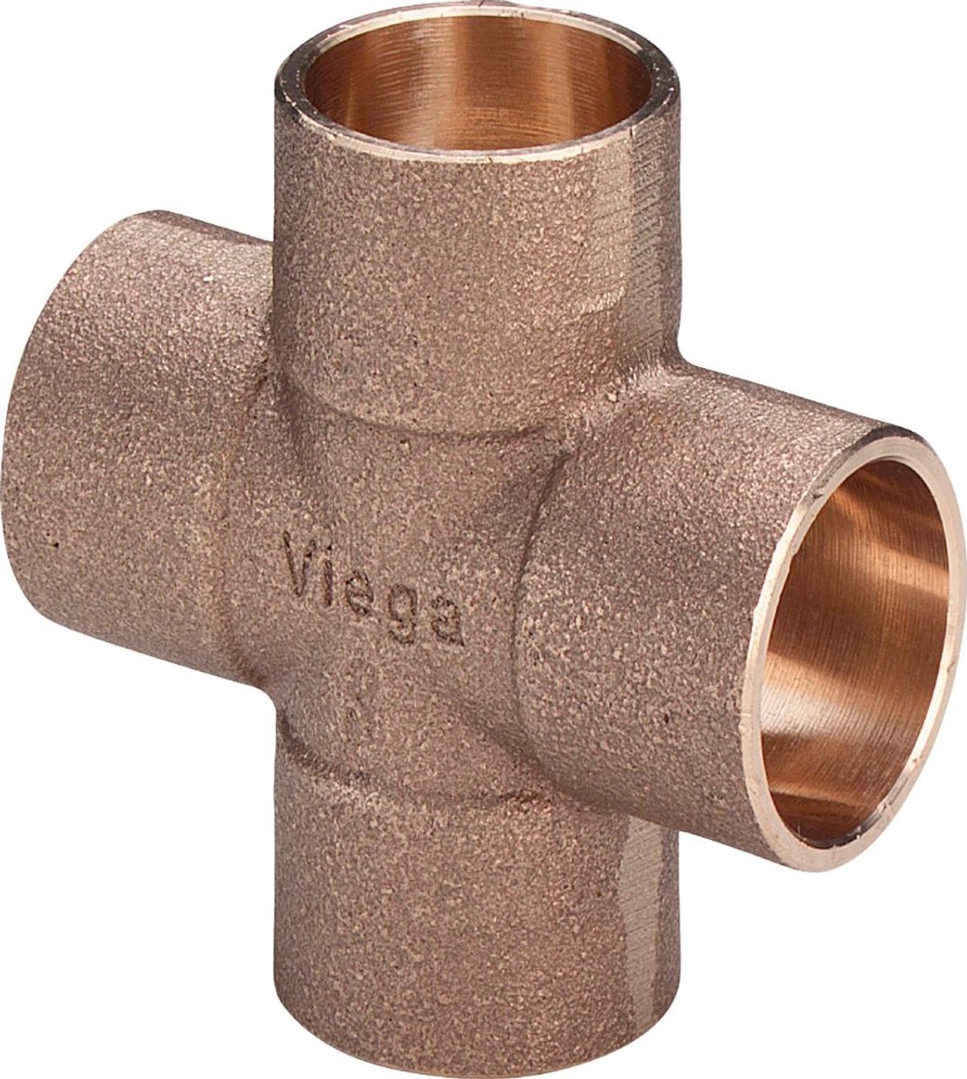 Viega Kruisstuk, d 22mm rood koper model 94180, 121884