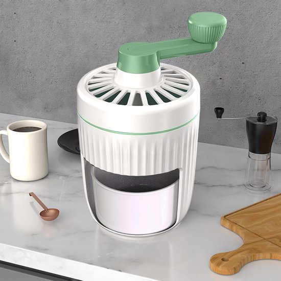 Handmatige IJsmaker - IJscrusher Machine - Desserts Maken - Compact Draagbaar - 13.6 cm Diameter - Groen — afbeelding 2