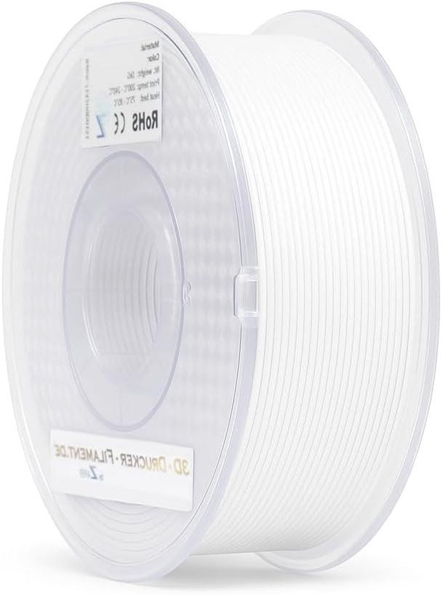PETG Filament - 3D Printer Draad - 3D Prints Maken - Hoge Stabiliteit Sterkte - 175 mm 1 kg - Wit