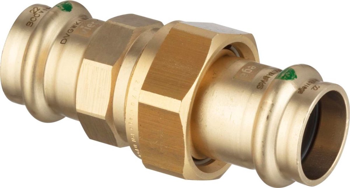 Viega Sanpress koppeling 3-delig SC brons 42mm