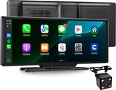 Carplay scherm 10 inch - Navigatiesysteem auto geschikt voor Apple Carplay & Android Auto - Touchscreen & Bluetooth - Incl achteruitrijcamera