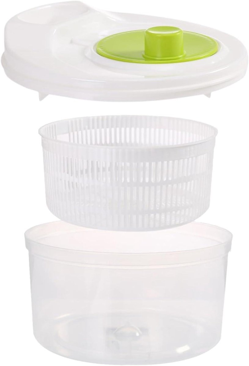Kleine Salade Spinner - Sla Droger - Groente Wassen - Dubbellaags Ontwerp - 3L Capaciteit - Groen