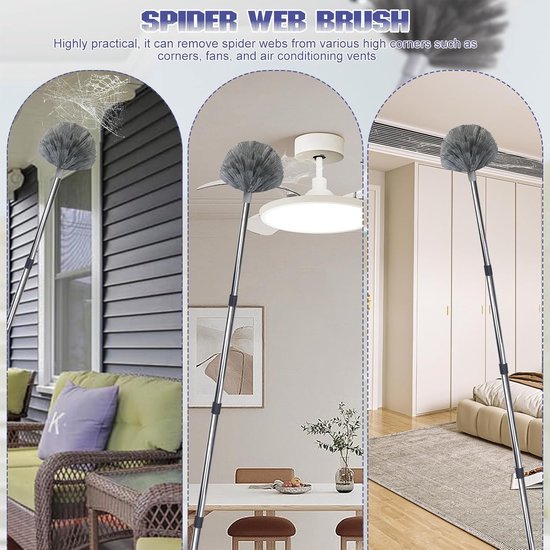 Stofwisser Telescoop - Verstelbare Schoonmaak - Hoge Oppervlakken - Uitschuifbare Steel - 6 Meter - B — afbeelding 3
