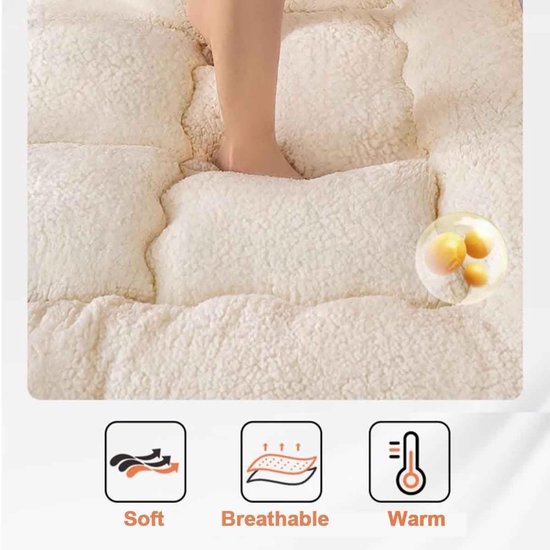 Japanse Futon Matras - Vloermatras Student - Flexibel Slapen - Opvouwbaar Draagbaar - 90x190cm - Roze — afbeelding 4
