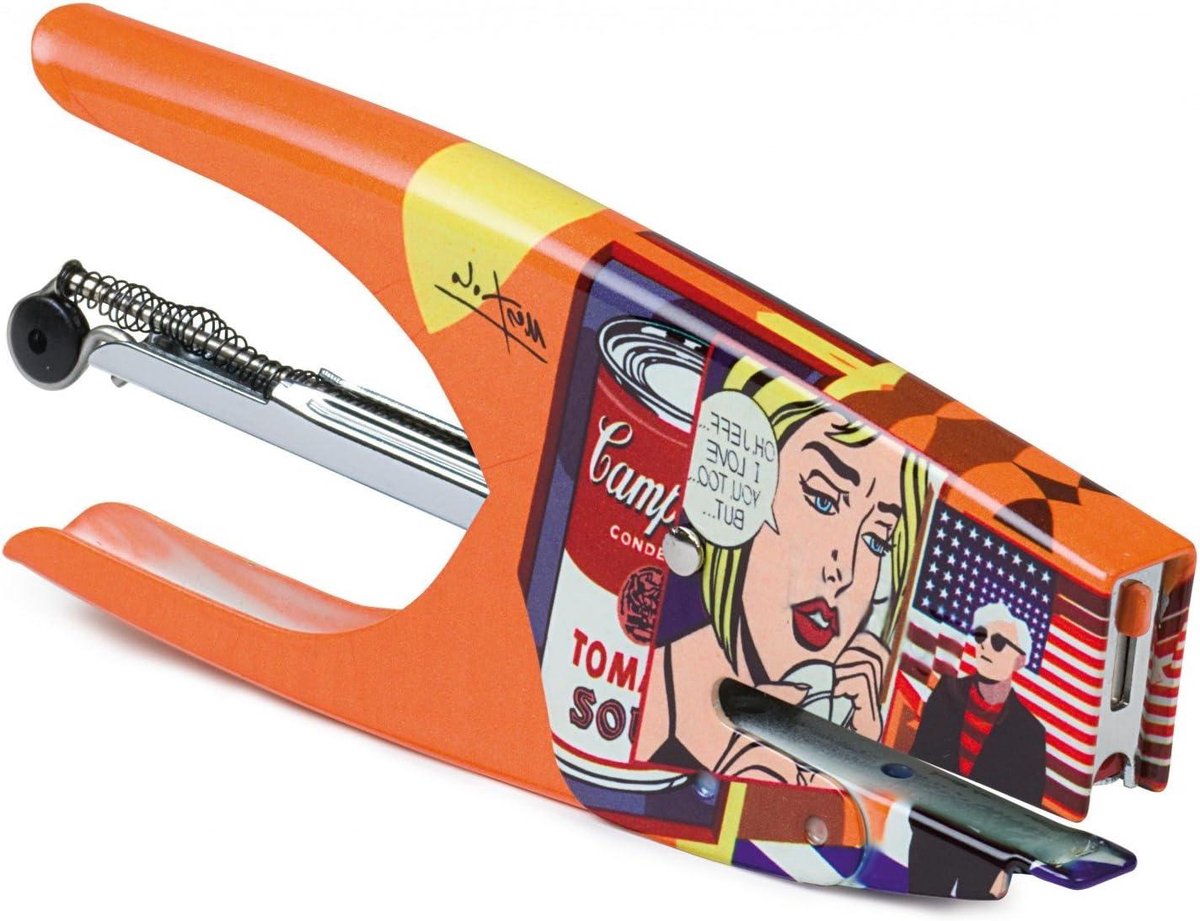 Niettang Handmatig - Kantoor nietmachine - Papier hechten - Pop-art design - 200 nietjes - Pop Fantasy