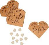 Biologisch afbreekbare bruiloft confetti - Kraft hart - 5 stuks