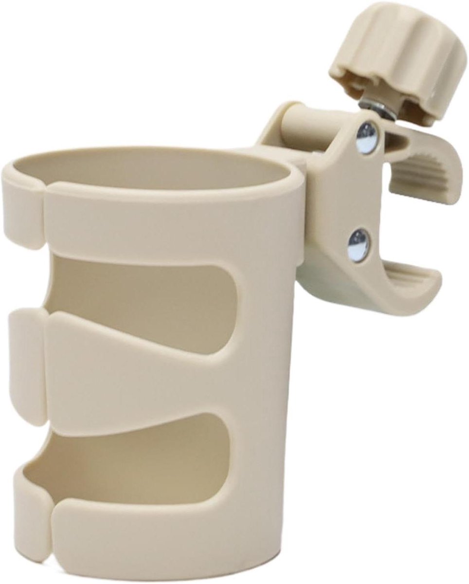 Kinderwagen Bekerhouder - Wandelwagen Accessoire - Onderweg Drankjes - Schokbestendig Ontwerp - 11.5 x 8.3 x 7.9 cm - Kaki