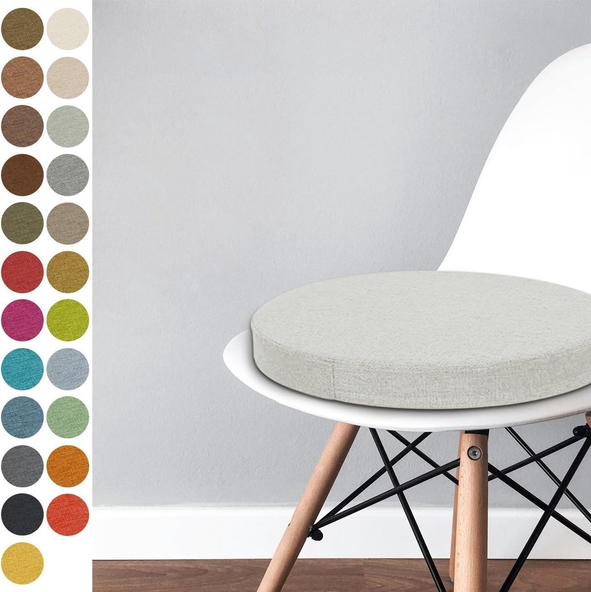 Ronde Stoelkussens - Zitkussens Keuken - Comfortabel Zitten - Afneembaar En Wasbaar - 50x5