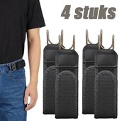 4 stuks Gesploze Riem - Elastische Riemen - Elastische Riem zonder gesp - Broekriem Zonder Gesp - verborgen sluiting - gespvrije riem voor jong en oud - Voor Broeken, Jeans, Casual,Werkkleding - zwart