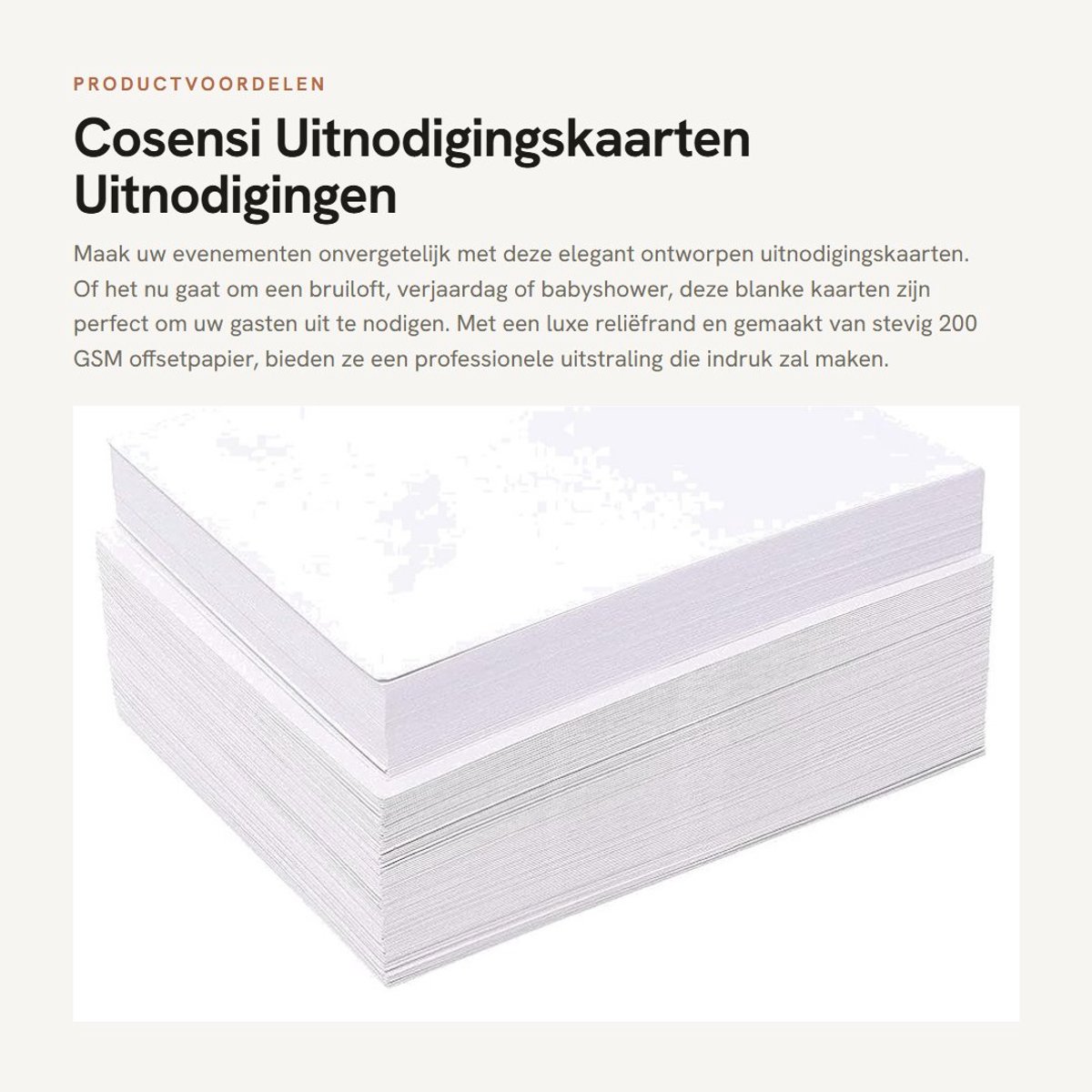 Dailygoods- Uitnodigingskaarten 100 stuks - Blanco - Enveloppen - Karton Papier - 200 GSM - 13 x 18 cm - Perfect voor Feesten - Uitnodigingen