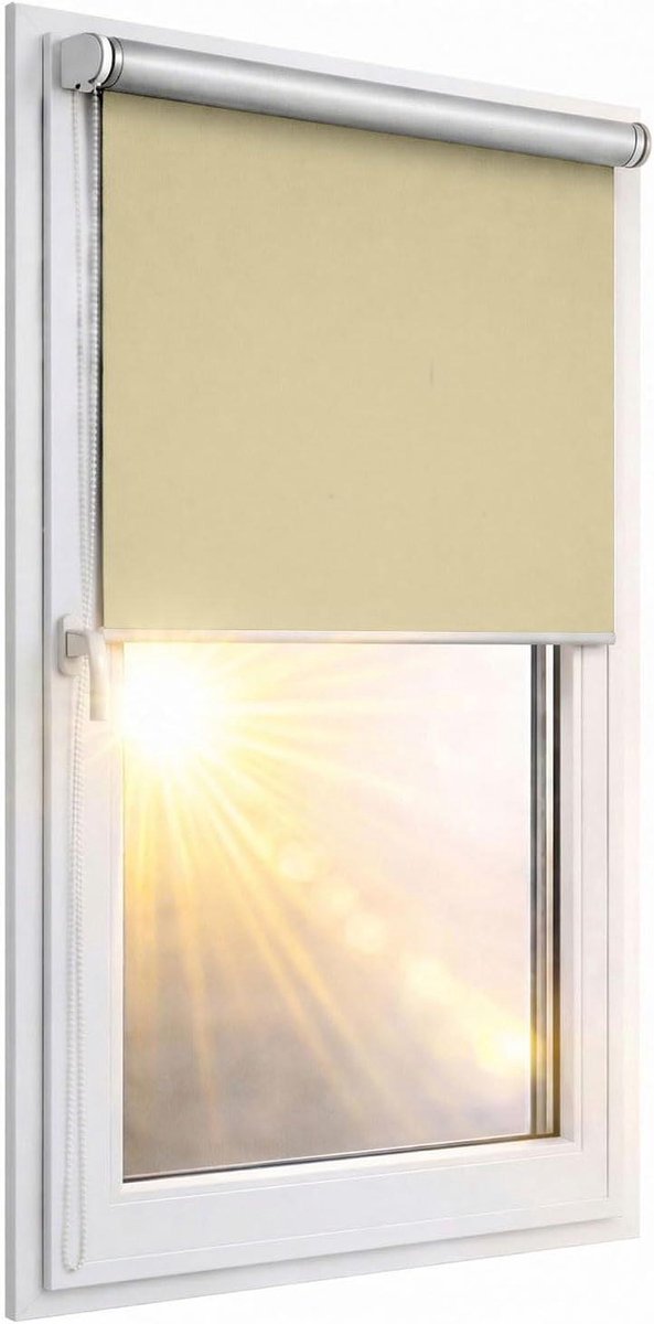 Verduisterend Rolgordijn - Thermo Gordijn Blackout - Privacy Creëren - Montage Zonder Bore