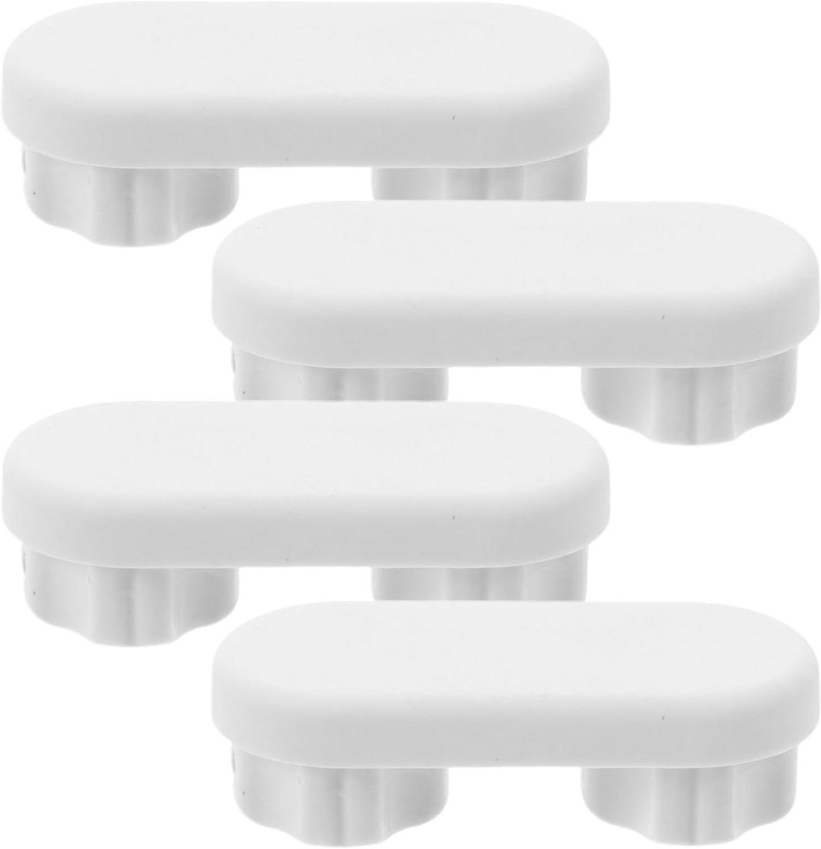 Toiletbril Demperset - Stootkussens Afstandhouders - Stil Gebruik - Universele Pasvorm - 4 Stuks - Wit