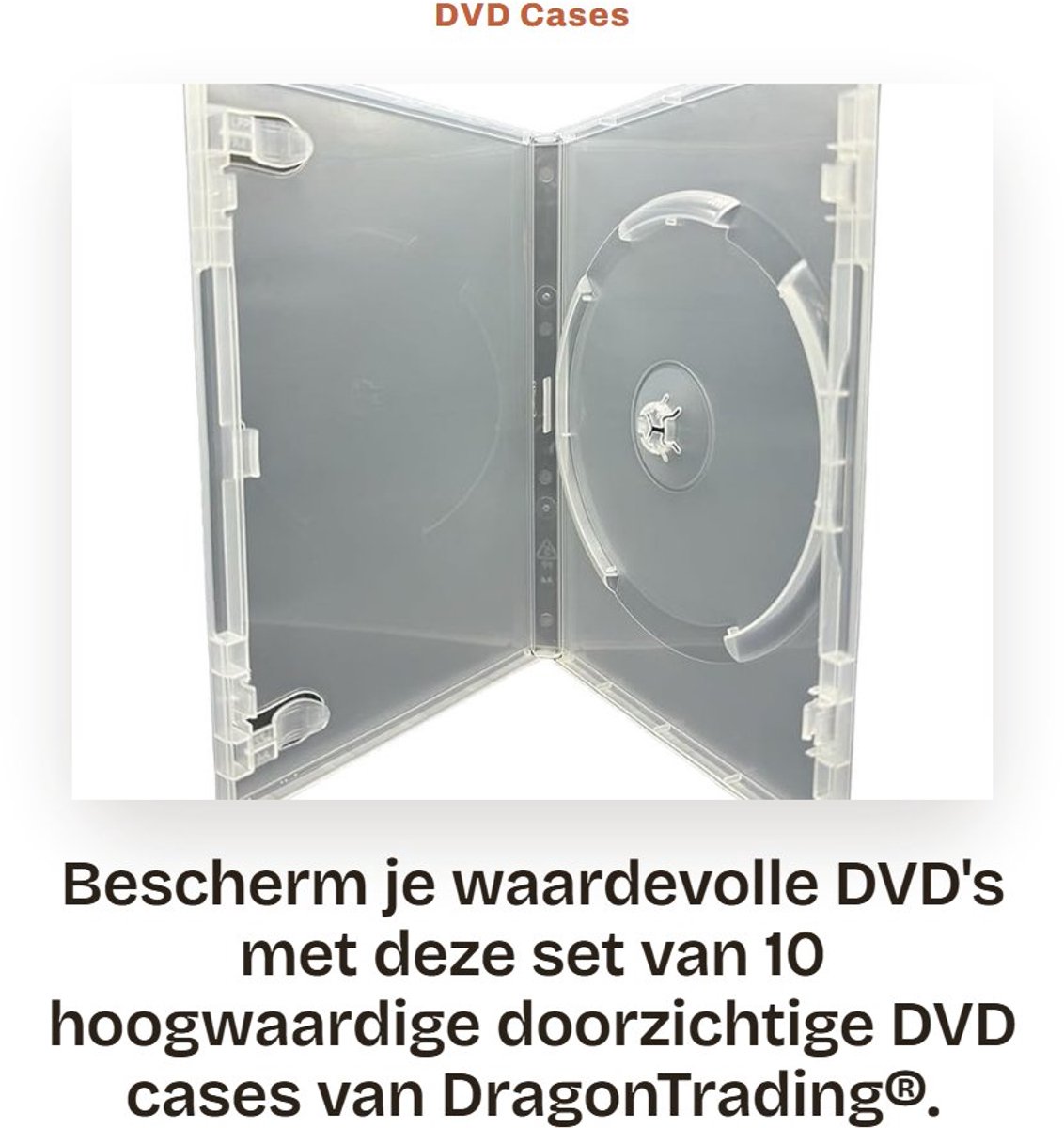 Dailygoods- DVD Hoesjes 10 Stuks - 14mm - Opbergsysteem - Hoogwaardige Kwaliteit - Transparante Hoezen - Buitenste Plastic Cover - Dvd Cases