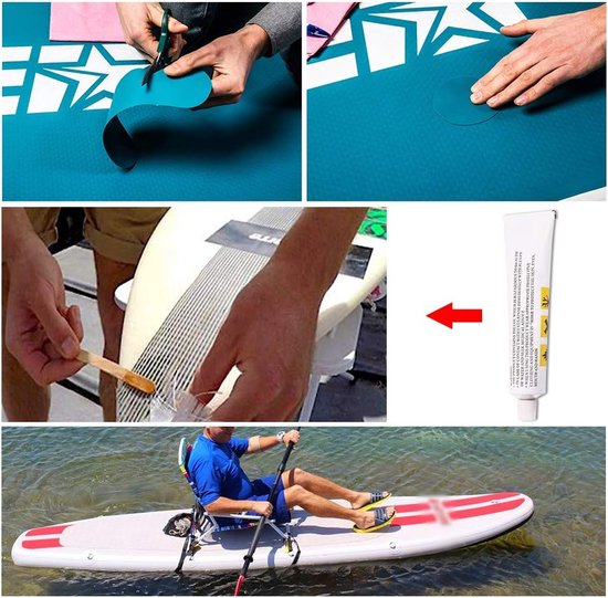 Reparatieset Boot - PVC Patch Kit - Watersport Onderhoud - Sterke Waterdichte Lijm - 19 x 6 cm - Meerdere Kleuren — afbeelding 3