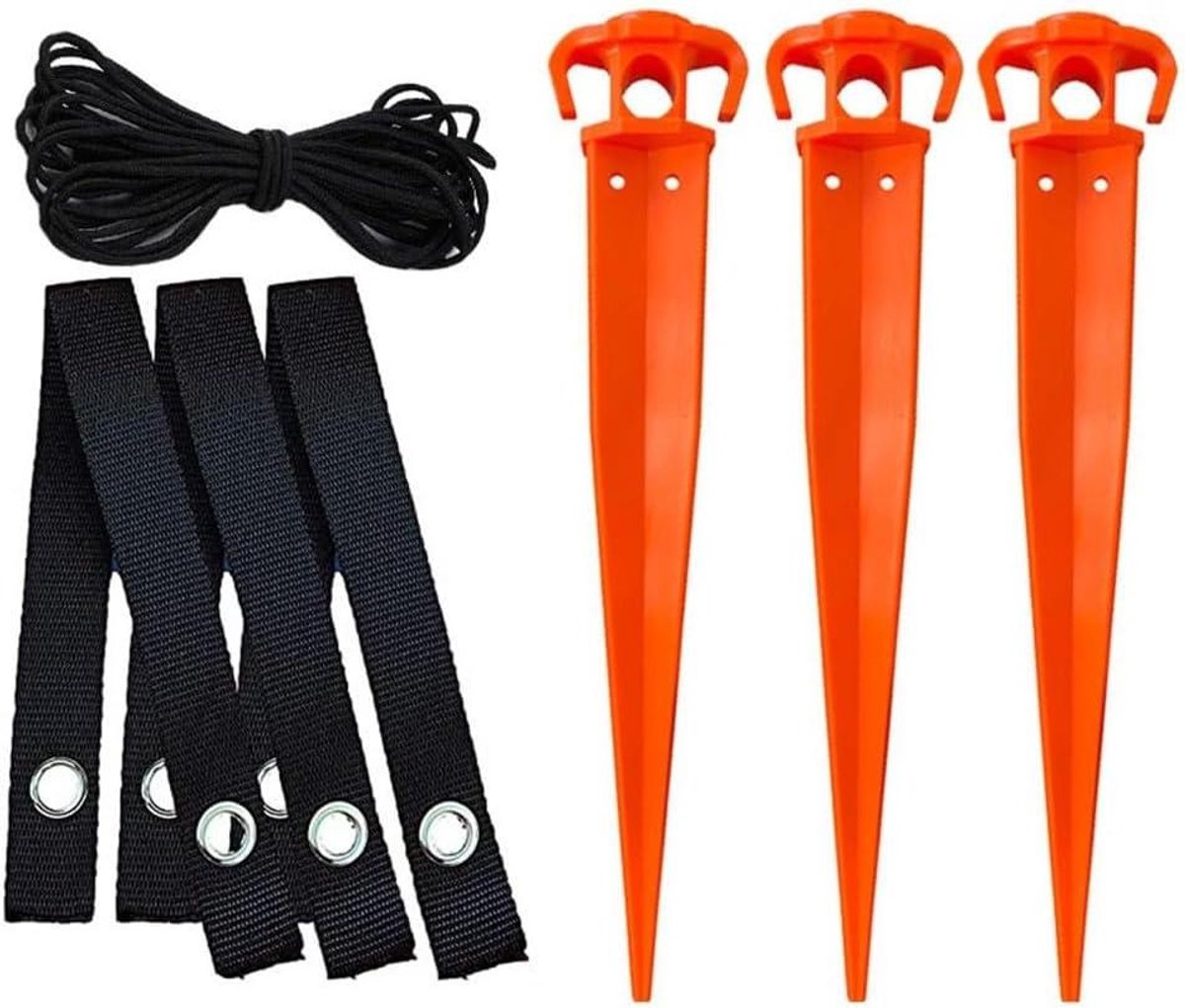 Boomsteun Anker - Boom Stabilisator - Jonge Bomen Steunen - Robuuste Constructie - 8m Touw - Zoals Afgebeeld